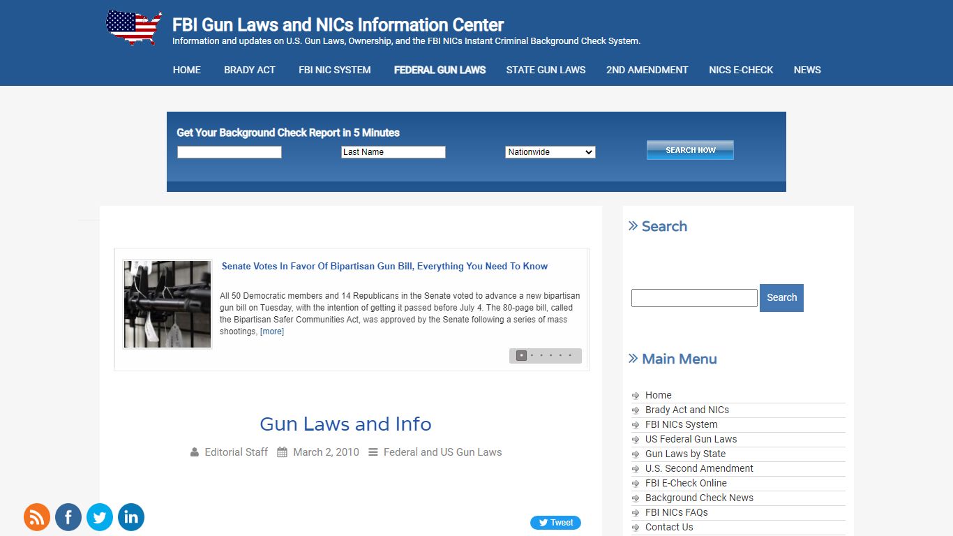 United States Federal Gun Laws and Information